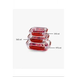 Hubrendy Tedarik Master Dikdörtgen Saklama Seti 3lü 310-565-975 Ml Royaleks-30886