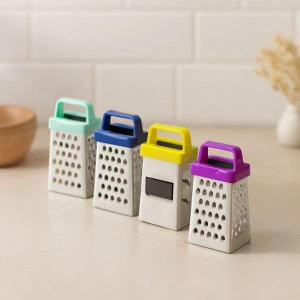 Hubrendy Tedarik Mini Metal Sarımsak Rendesi (Plastik Saplı, Mıknatıslı)