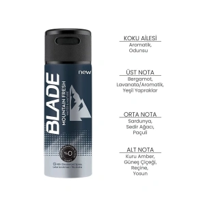 Hubrendy Tedarik Mountain Fresh Erkek Deodorant 150ml Leke Bırakmaz