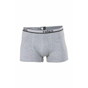 Hubrendy Tedarik Relax Pamuklu Esnek Erkek Boxer Gri - 1268A