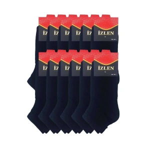Hubrendy Tedarik Siyah Erkek Kısa Spor Çorap 12 Çift