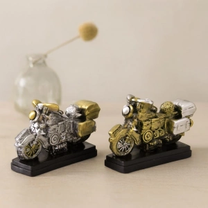 Hubrendy Tedarik Vintage Motor Biblo Reçine 6.5x8 cm