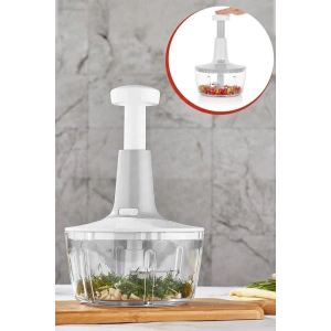 Hubrendy Tedarik Yakut Üstten Basmalı El Rondo Blender Çelik Bıcaklı Beyaz