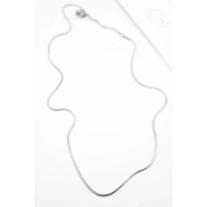 Hubrendy Tedarik Yılan Zincir Kolye - 46cm - Gümüş