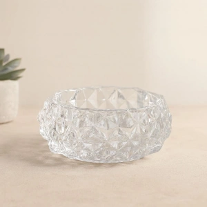 Hubrendy Tedarik Yuvarlak Cam Küllük 12.8 cm (Diamond Kristal)