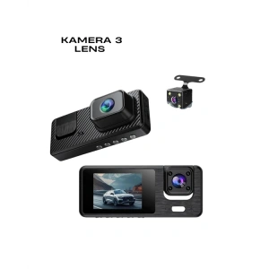 Hubrendy Tekno 1080P 3 Kameralı Araç DVR -Q301