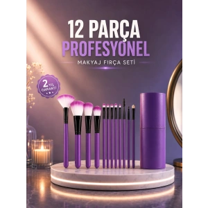 Hubrendy Tekno 12’li Profesyonel Makyaj Fırça Seti Ultra Yumuşak Sentetik Kıllı