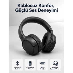 Hubrendy Tekno 2025 Model Kulak Üstü Bluetooth Hoparlör ANC Özellikli