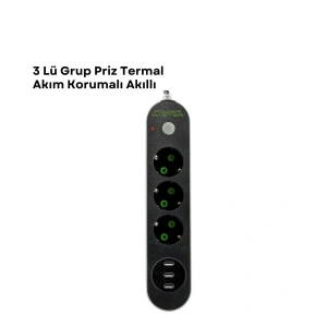 Hubrendy Tekno 3 USB Portlu Üçlü Priz CXE103