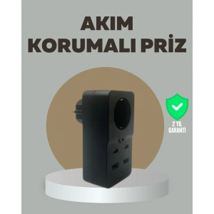 Hubrendy Tekno Akıllı Akım Dengelemeli Priz 2500W 4 USB Type C Çıkışlı