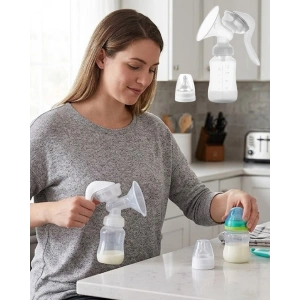 Hubrendy Tekno BPA İçermez Manuel Anne Sütü Pompası Biberon Başlıklı Ergonomik