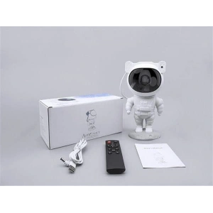 Hubrendy Tekno Çocuklara Özel Projeksiyon Astronot Lamba Speaker Sevimli