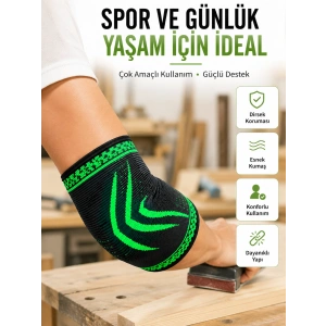 Hubrendy Tekno Dirsek Destekliği Kompresyonlu Elastik Spor Dirsek Koruyucu Günlük Kullanım İçin