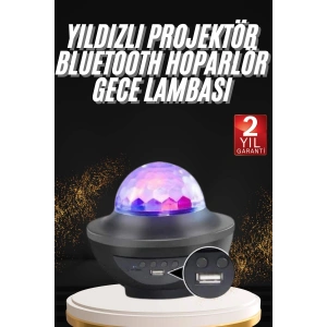 Hubrendy Tekno Dönen Işıklı Disko Topu Projektör Müzik Çalarlı Disco Speaker