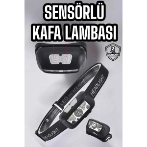 Hubrendy Tekno Kafa Lambası Kamp Lambası Sensörlü Şarjlı Ayarlanabilir