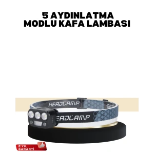 Hubrendy Tekno Kamp ve Trekking İçin Sensörlü LED Kafa Lambası