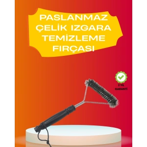 Hubrendy Tekno Mangal Izgara Temizleme Fırçası Pas Tutmaz Çelik Telli