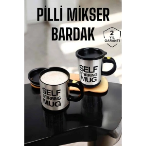 Hubrendy Tekno Mikser Kupa Yazılı Mug Bardak Karıştırma Özelliği