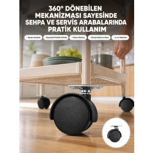 Hubrendy Tekno Mobilya Tekerleği 6 cm Kilitsiz Tekli Satış