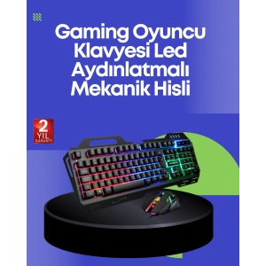 Hubrendy Tekno PG8018 LED Aydınlatmalı Mekanik Klavye Mouse – Oyunlarda Üstün Performans