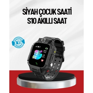 Hubrendy Tekno S10 Akıllı Çocuk Saati Siyah Model Çift Yönlü Konuşma ve SOS