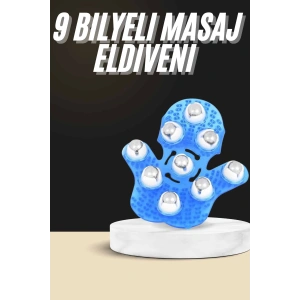 Hubrendy Tekno Selülit Giderici Masaj Eldiveni 9 Bilyeli Palm Masaj Eldiven Tam Vücut