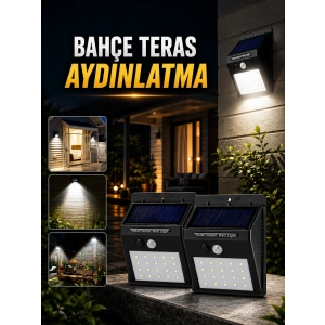 Hubrendy Tekno Solar Lamba Giriş, Bahçe Yol Avlu Hareket Sensörlü Led