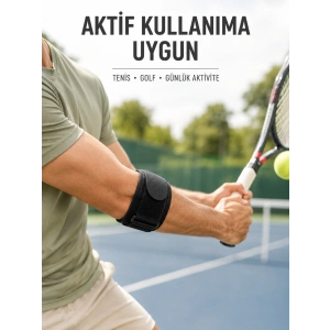 Hubrendy Tekno Tenisçi Dirseği Bandı Ayarlanabilir Epikondilit Dirsek Desteği