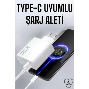 Hubrendy Tekno Type-C 120W Şarj Aleti Hızlı Şarj Turbo
