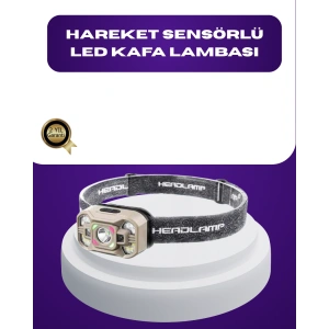 Hubrendy Tekno Wave Sensörlü LED Kafa Lambası Şarjlı Ayarlanabilir Işık