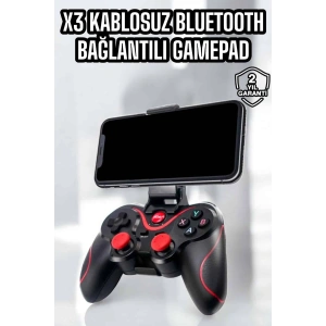 Hubrendy Tekno X3 Gamepad Oyun Kolu Bluetooth Bağlantılı Gamestick Android Uyumlu