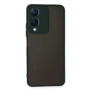 Hubrendy Bez Vivo Y17S Kılıf Montreal Silikon Kapak - Yeşil