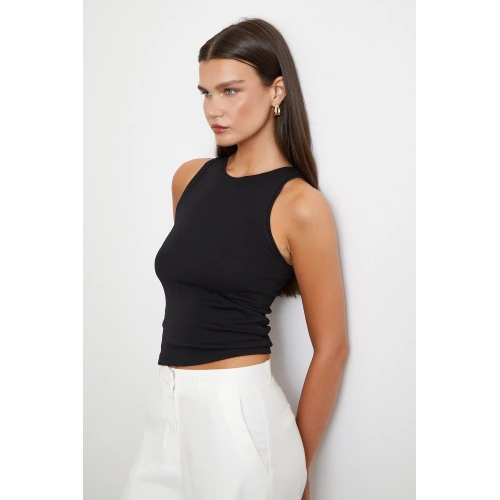 Basic Crop Top Siyah