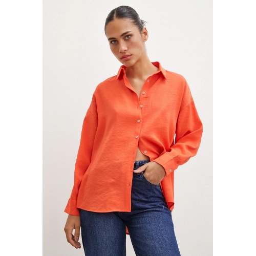 Basic Modal Gömlek Oranj