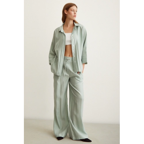 Beli Lastikli Pantolon Mint