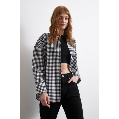 Ekoseli Gömlek Siyah