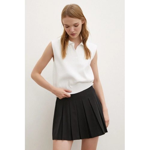 Firuze Polo Yaka Süveter Beyaz