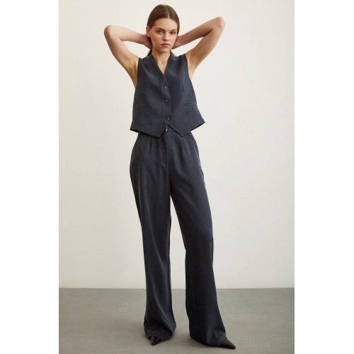 Geniş Paça Pantolon Lacivert