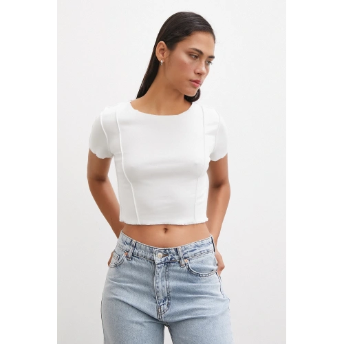 Kısa Kol T-shirt Beyaz