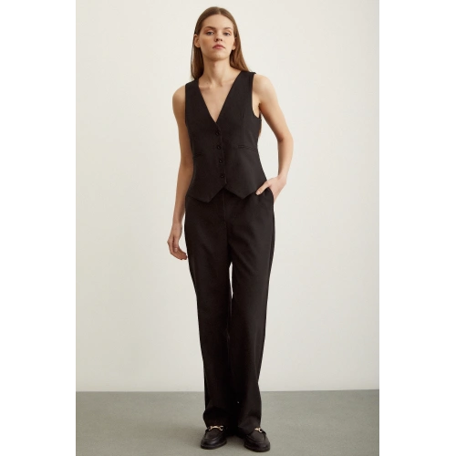 Klasik Boru Paça  Pantolon Siyah