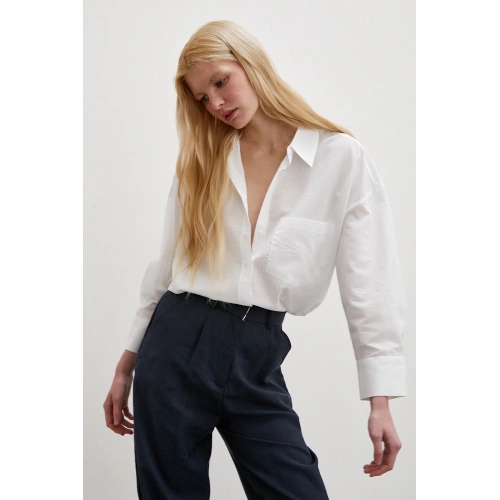 Klasik Pamuklu Gömlek Beyaz