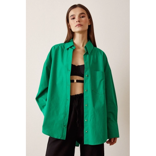 Klasik Poplin Gömlek Yeşil