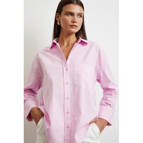 Must Have Poplin Gömlek Pembe