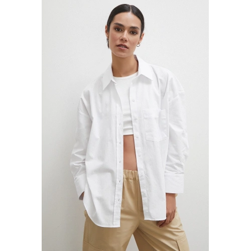 Regular Fit Poplin Gömlek Beyaz