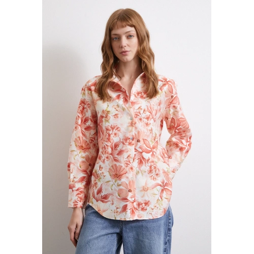 Rüya Desenli Gömlek Pembe