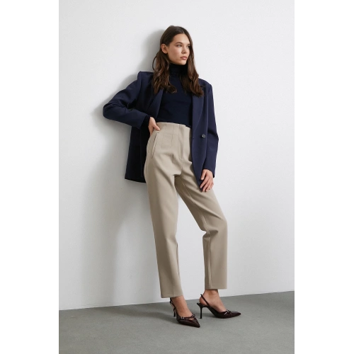 Skinny Kumaş Pantolon Vizon