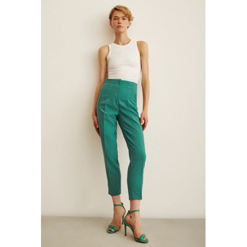 Skinny Kumaş Pantolon Yeşil