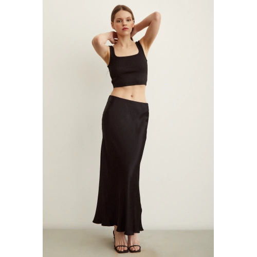 Verev Saten Etek Siyah