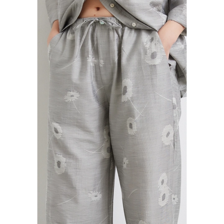 Arka Cepli Salaş Pantolon Gri