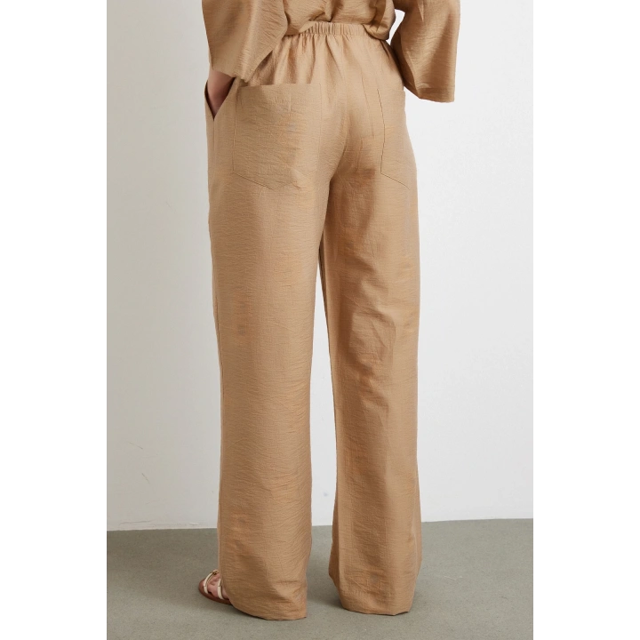 Arka Cepli Salaş Pantolon Kahve